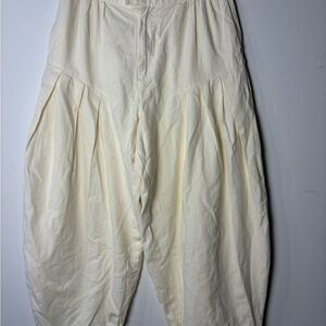 Free People Cream Ankle Pants